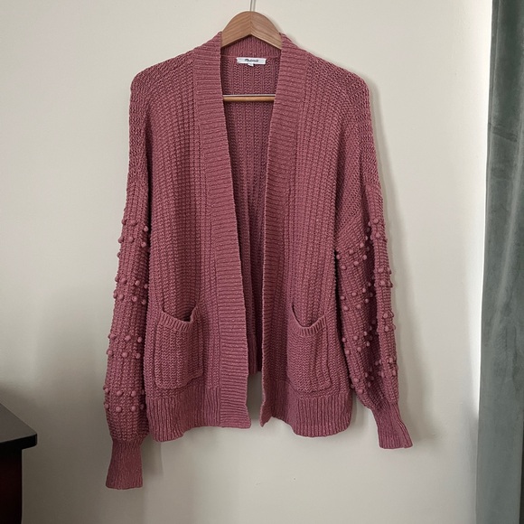 Madewell Pink Cardigan Cozy Knit Sweater - Picture 5 of 6